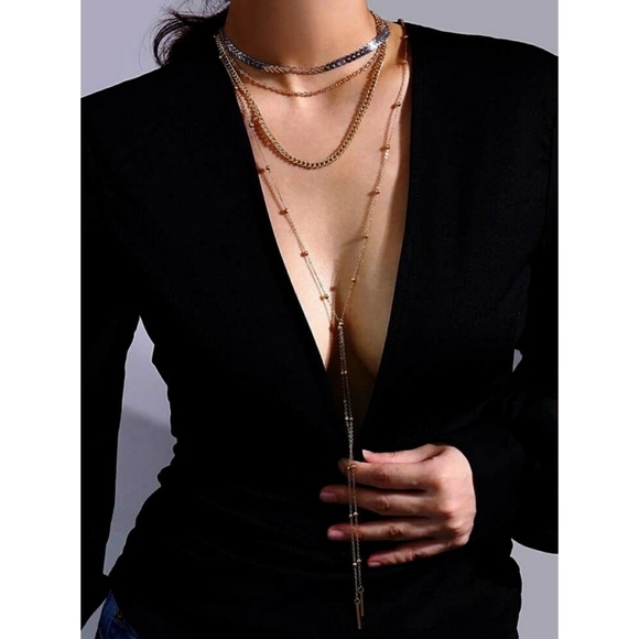 VIVA BOUTIQUE Jewelry - VIVA | Multi Layered Chain Necklace
